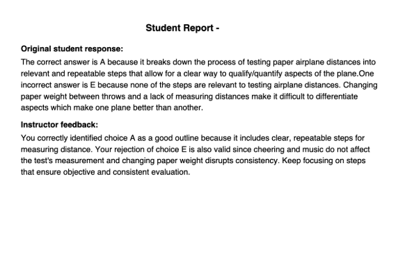 Concept report sample